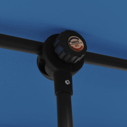 vidaXL Parasol d'extérieur avec mât en aluminium 2x1,5 m Bleu azuré