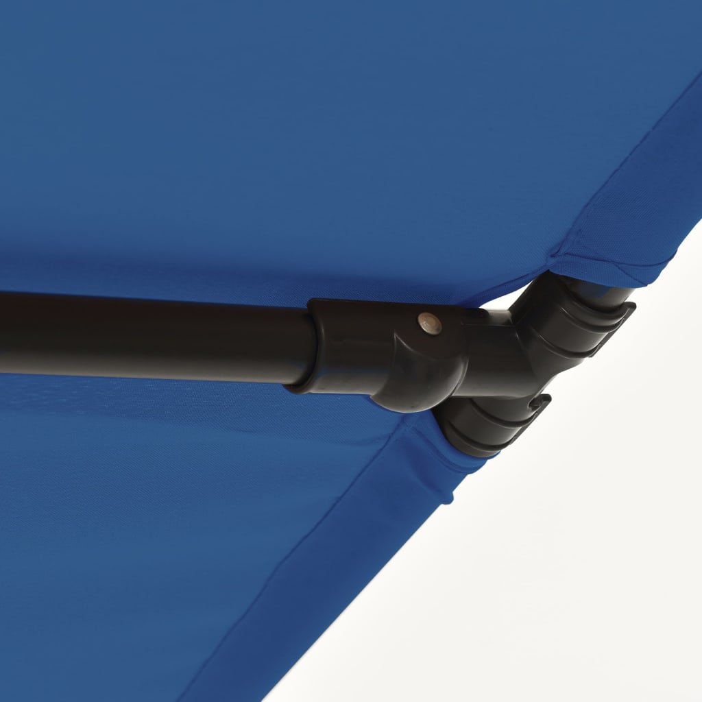 vidaXL Parasol d'extérieur avec mât en aluminium 2x1,5 m Bleu azuré