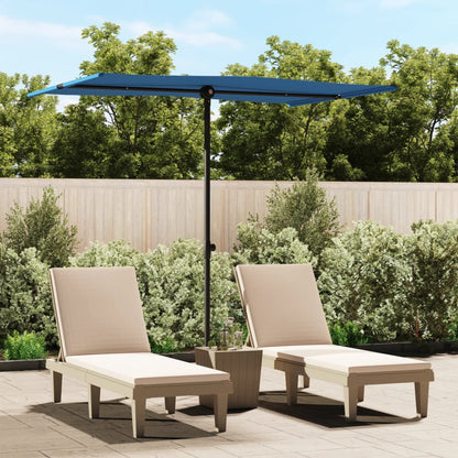 vidaXL Parasol d'extérieur avec mât en aluminium 2x1,5 m Bleu azuré