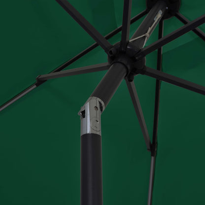 vidaXL Parasol avec LED et mât en aluminium 300 cm Vert