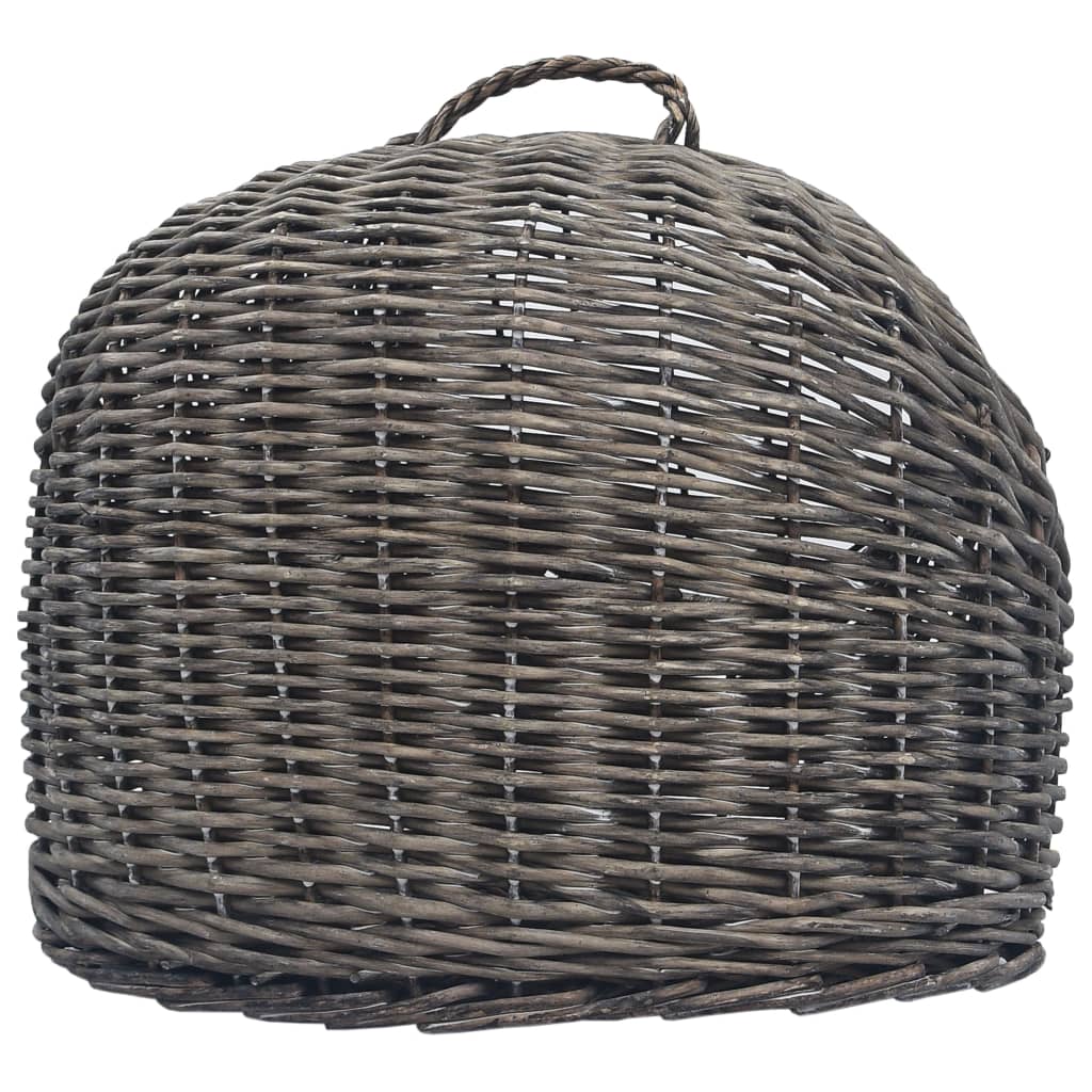 vidaXL Cage de transport pour chats Gris 50x42x40 cm Saule naturel