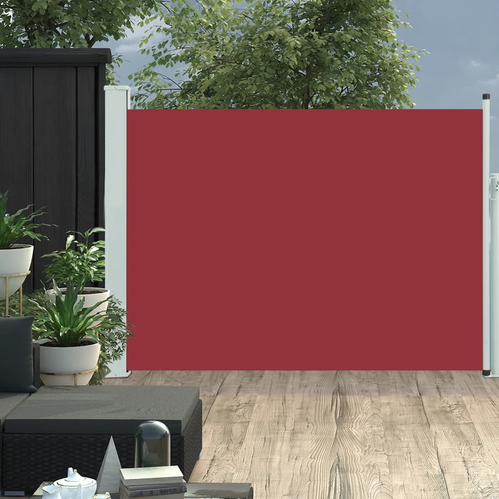 vidaXL Auvent latéral rétractable de patio 120x500 cm Rouge