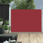 vidaXL Auvent latéral rétractable de patio 120x500 cm Rouge