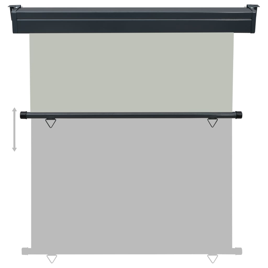 vidaXL Auvent latéral de balcon 160x250 cm Gris