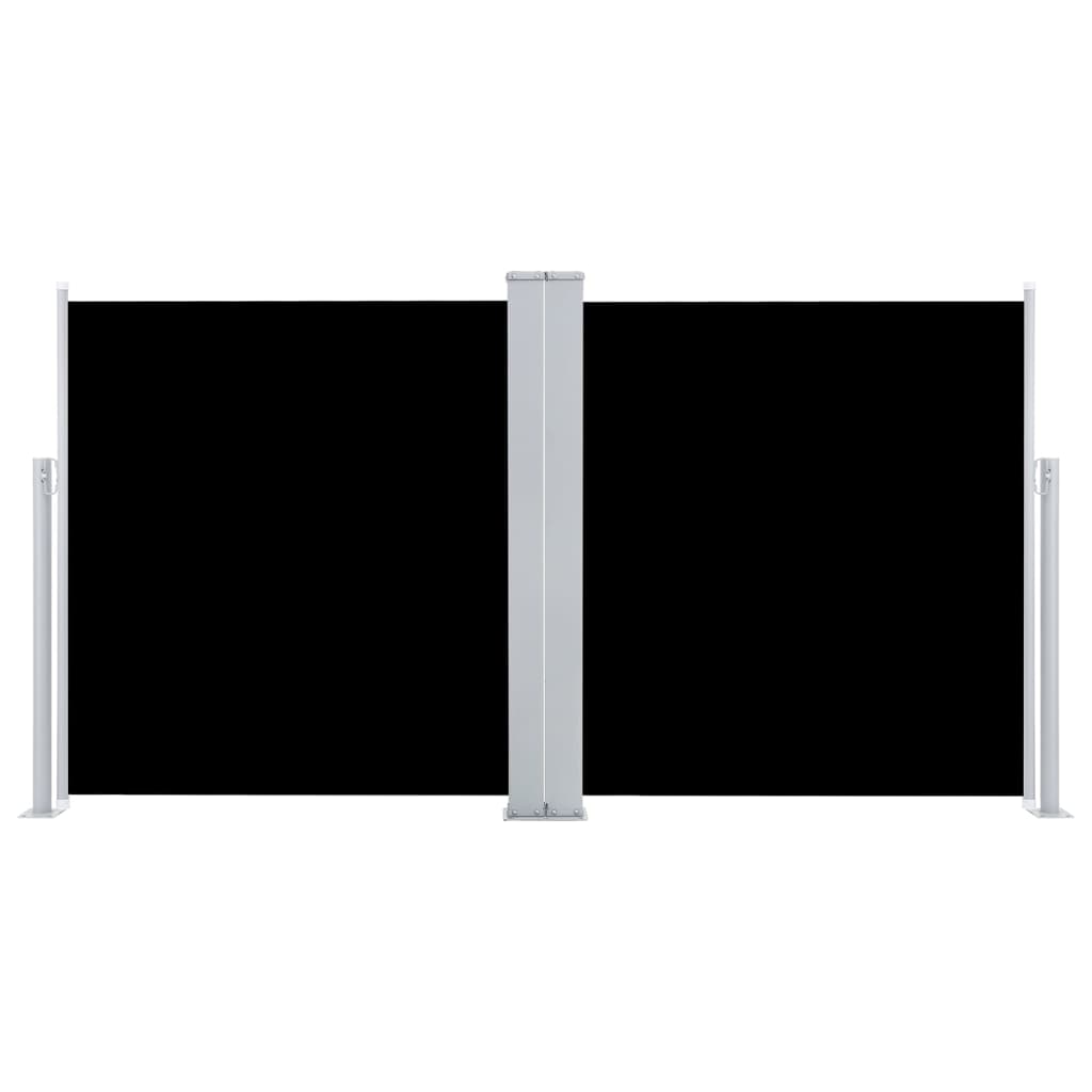 vidaXL Auvent latéral rétractable Noir 120 x 600 cm