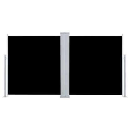 vidaXL Auvent latéral rétractable Noir 120 x 600 cm