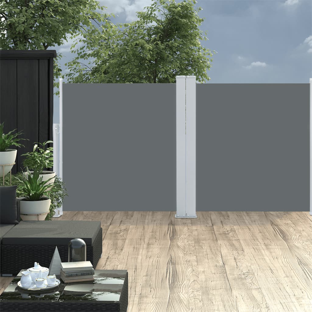 vidaXL Auvent latéral rétractable Anthracite 120 x 600 cm