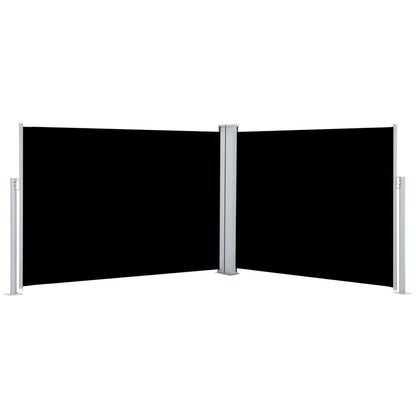 vidaXL Auvent latéral rétractable Noir 120 x 1000 cm
