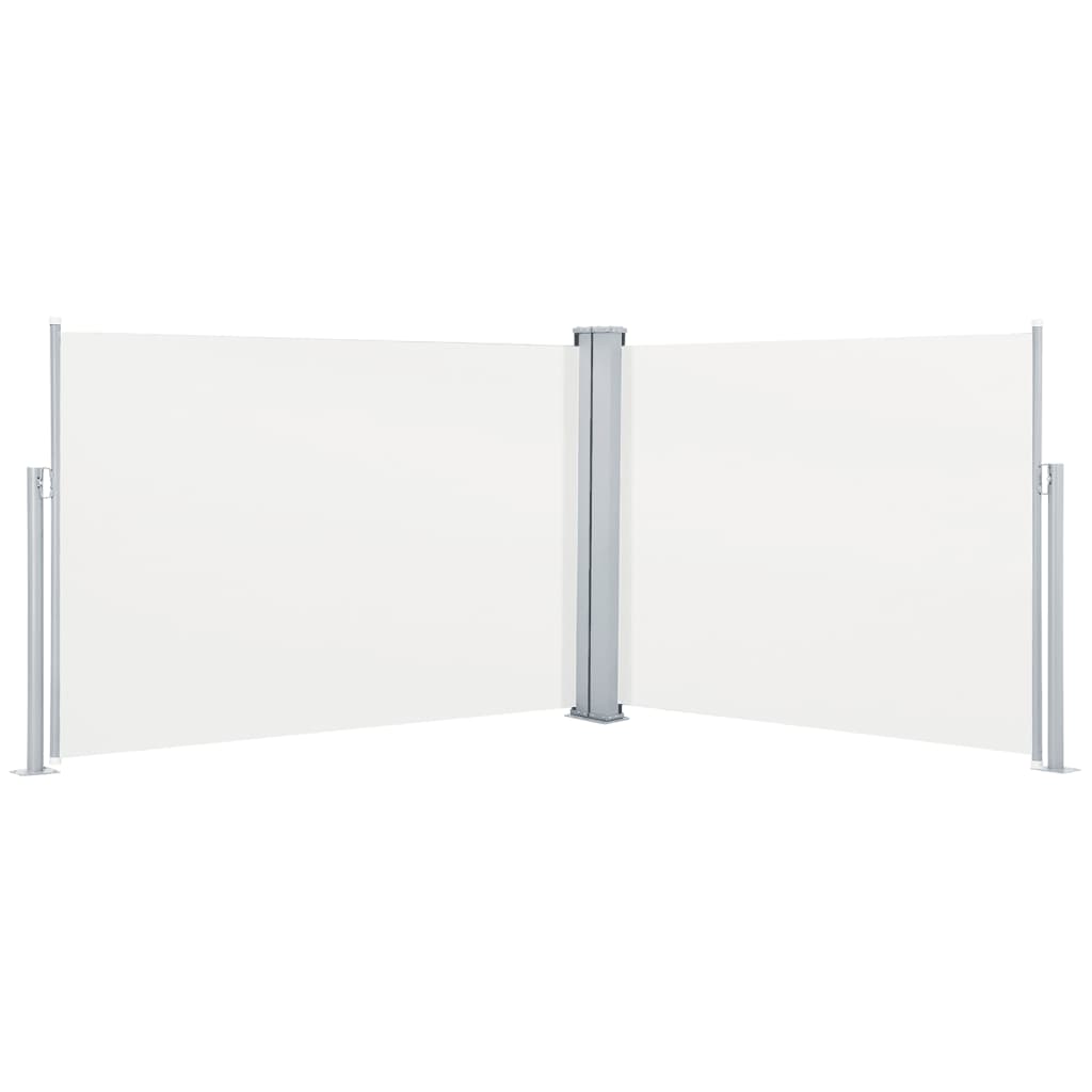 vidaXL Auvent latéral rétractable Crème 120 x 1000 cm
