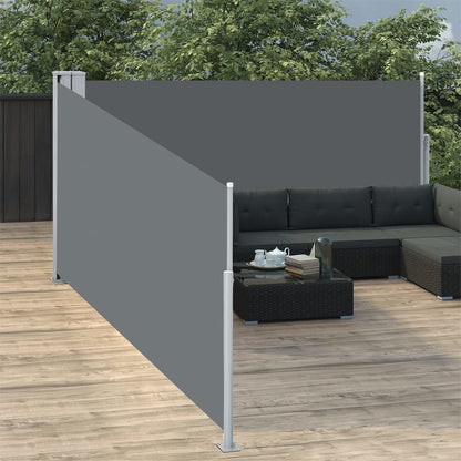 vidaXL Auvent latéral rétractable Anthracite 120 x 1000 cm