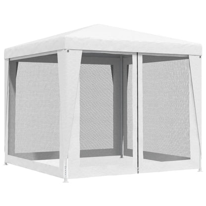 vidaXL Tente de réception 4 parois latérales en maille 2,5x2,5 m Blanc