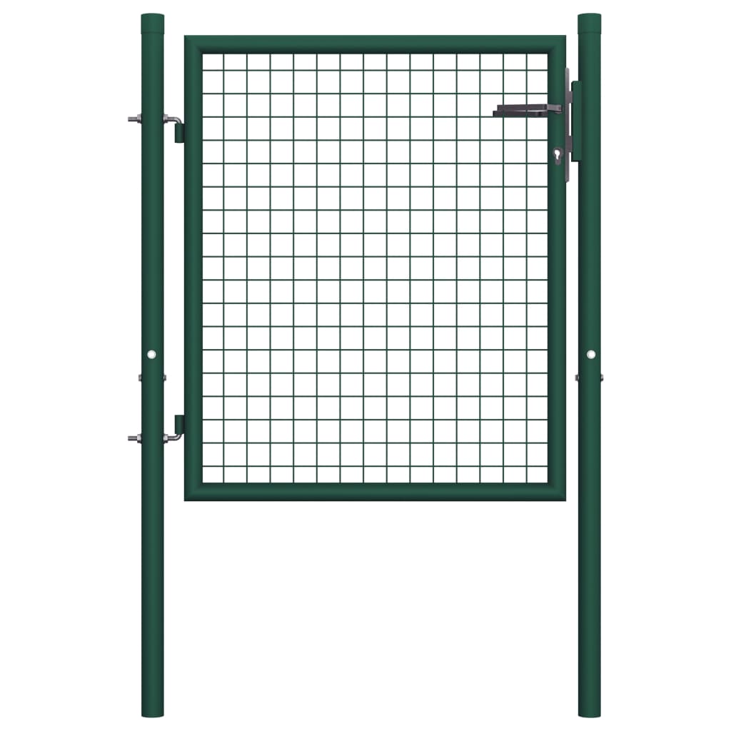 vidaXL Portail de clôture acier 100x75 cm vert