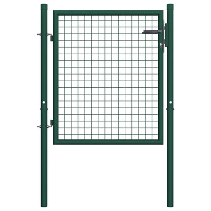 vidaXL Portail de clôture acier 100x75 cm vert
