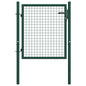 vidaXL Portail de clôture acier 100x75 cm vert