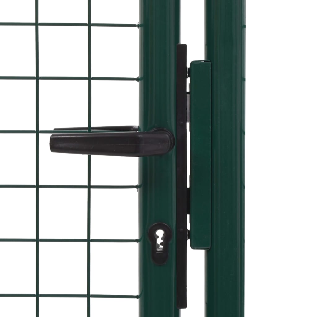 vidaXL Portail de clôture acier 100x125 cm vert