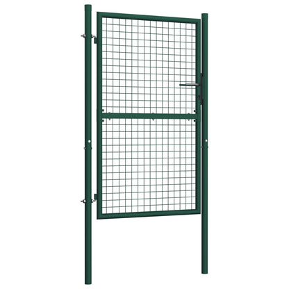 vidaXL Portail de clôture acier 100x150 cm vert