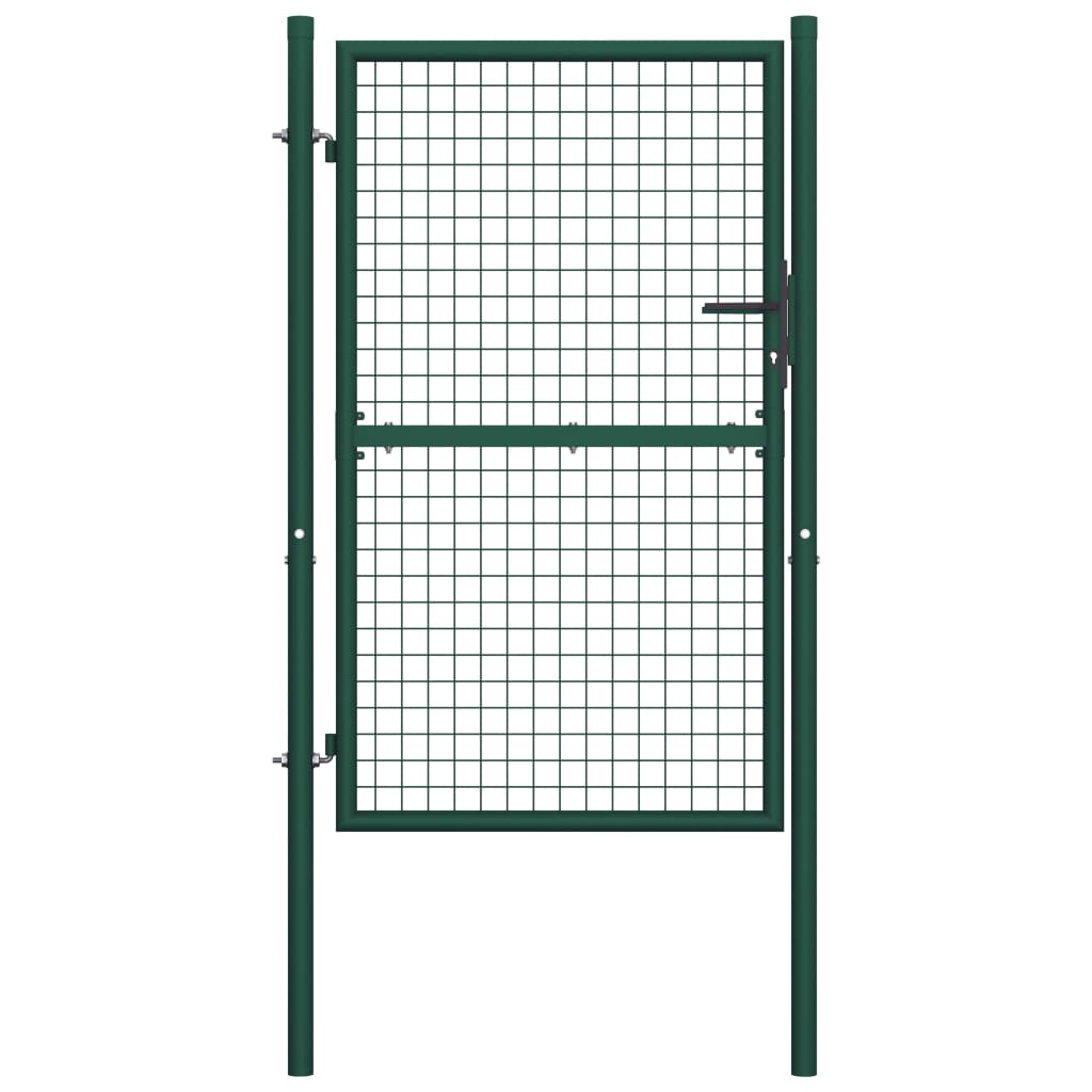 vidaXL Portail de clôture acier 100x200 cm vert