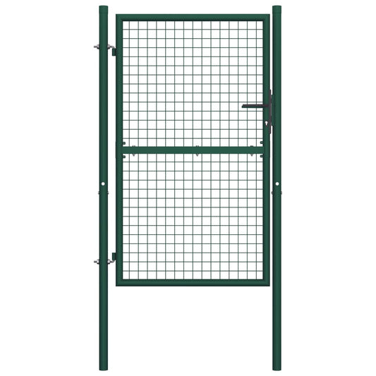 vidaXL Portail de clôture acier 100x200 cm vert