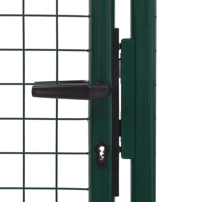 vidaXL Portail de clôture acier 100x200 cm vert