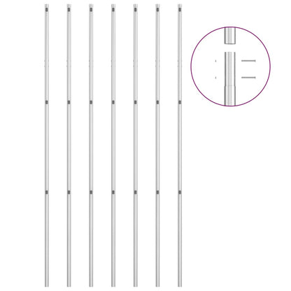 vidaXL Clôture à mailles avec poteaux Acier galvanisé 15x1,5 m Argenté