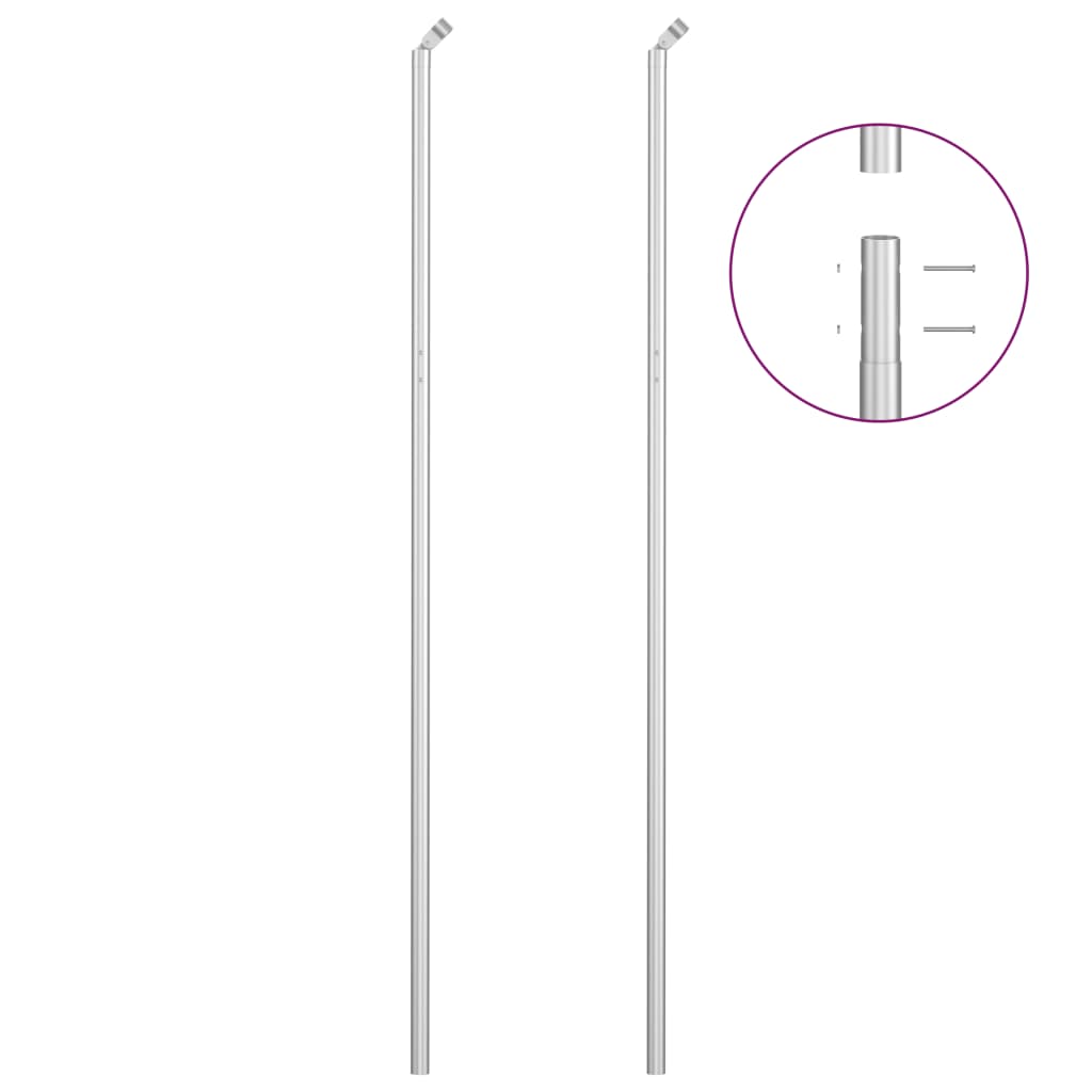 vidaXL Clôture à mailles avec poteaux Acier galvanisé 15x1,5 m Argenté