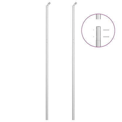 vidaXL Clôture à mailles avec poteaux Acier galvanisé 15x1,5 m Argenté