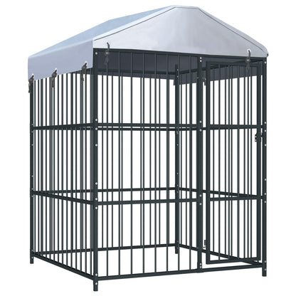 vidaXL Chenil d'extérieur avec toit pour chiens 150x150x210 cm