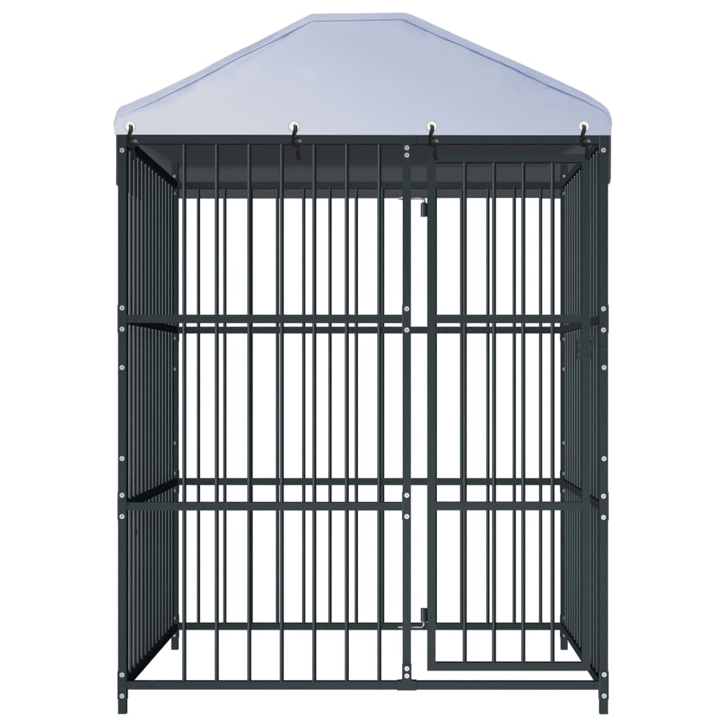 vidaXL Chenil d'extérieur avec toit pour chiens 150x150x210 cm