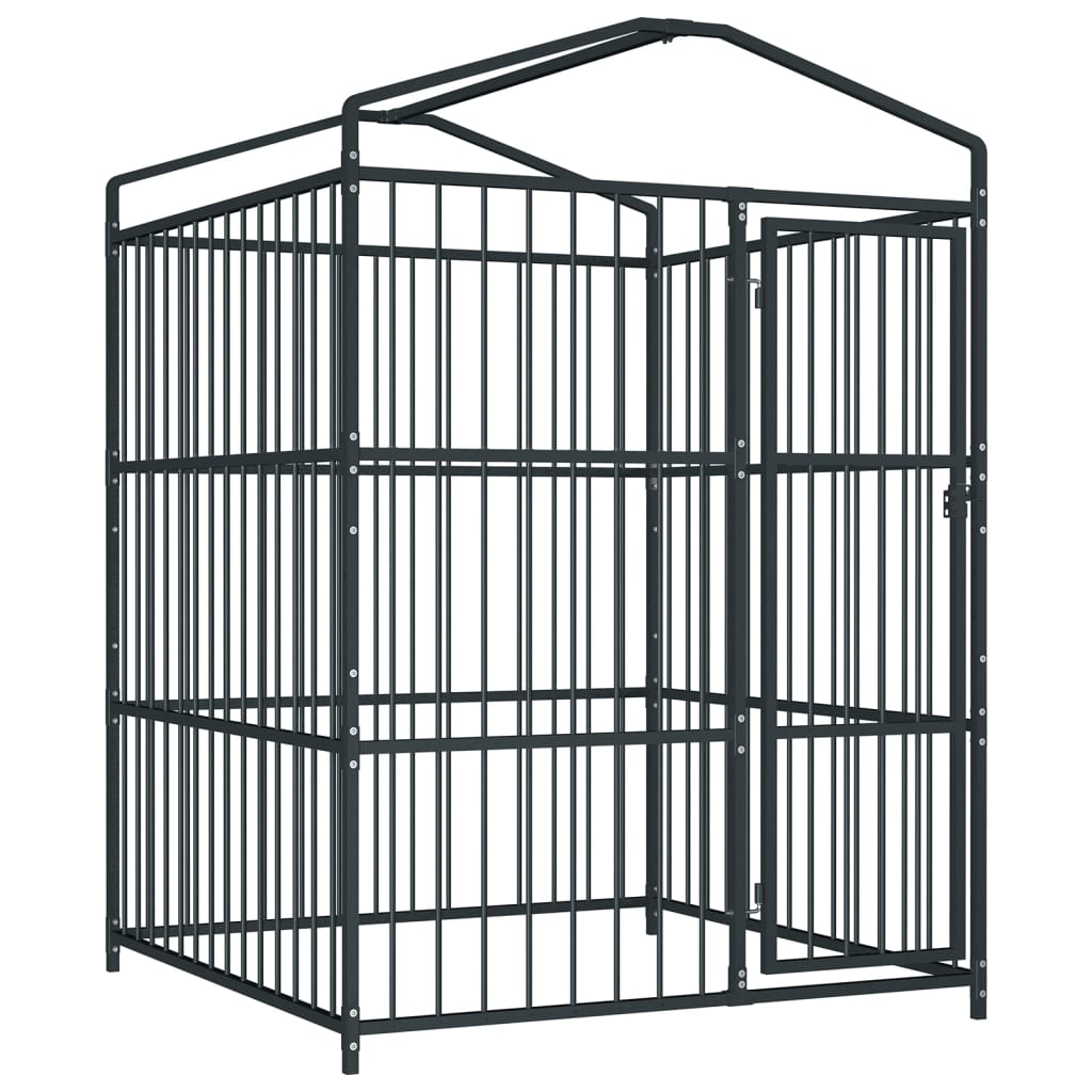 vidaXL Chenil d'extérieur avec toit pour chiens 150x150x210 cm