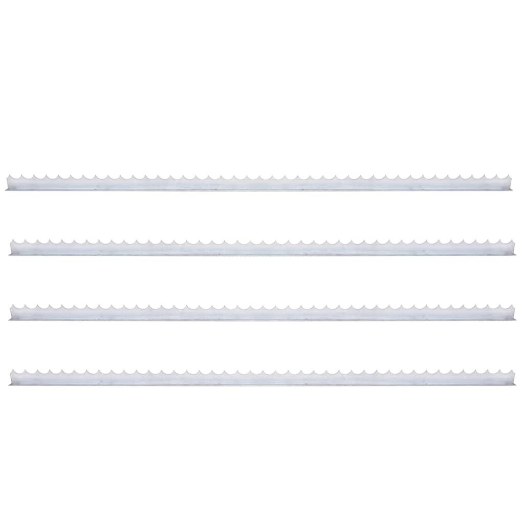 vidaXL Piquets muraux 4 pcs 1 m Acier galvanisé