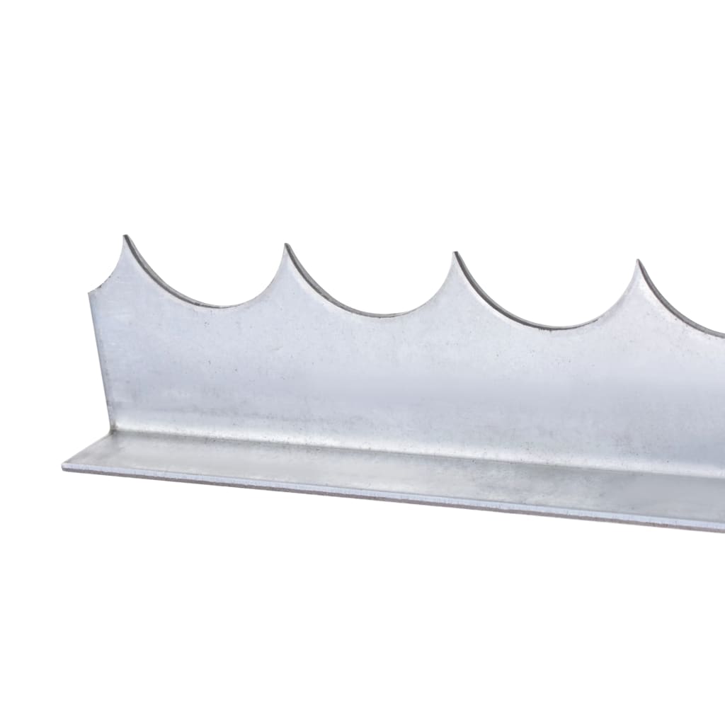 vidaXL Piquets muraux 4 pcs 1 m Acier galvanisé