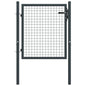 vidaXL Portail en maille de jardin Acier galvanisé 100 x 125 cm Gris