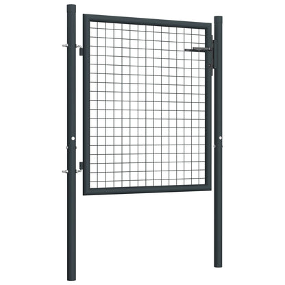 vidaXL Portail en maille de jardin Acier galvanisé 100 x 125 cm Gris
