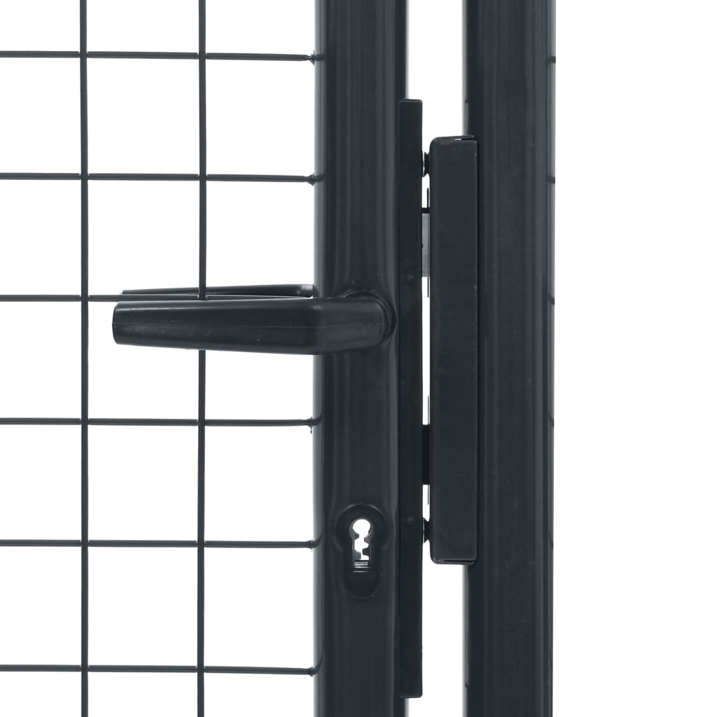 vidaXL Portail en maille de jardin Acier galvanisé 100 x 125 cm Gris