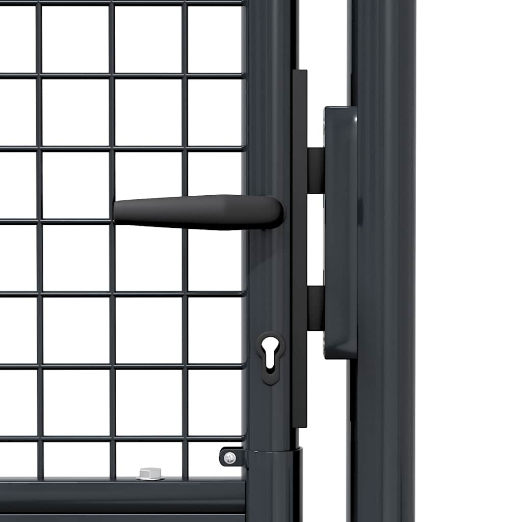 vidaXL Portail en maille de jardin Acier galvanisé 100 x 200 cm Gris