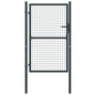 vidaXL Portail en maille de jardin Acier galvanisé 100 x 225 cm Gris