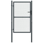 vidaXL Portail en maille de jardin Acier galvanisé 100 x 250 cm Gris