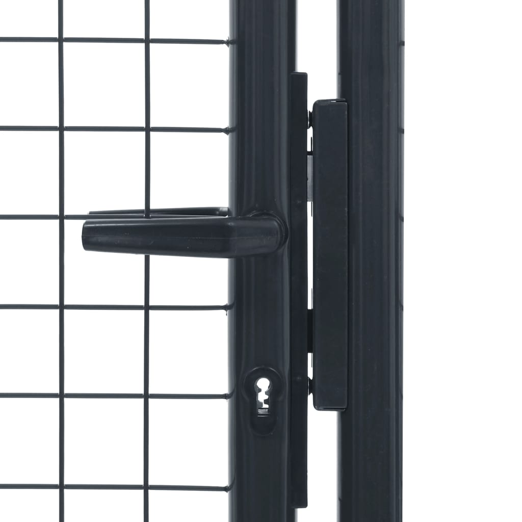 vidaXL Portail en maille de jardin Acier galvanisé 100 x 250 cm Gris