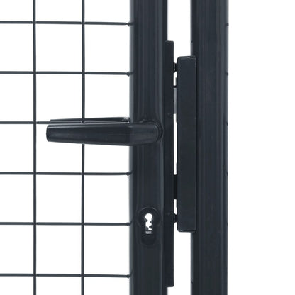 vidaXL Portail en maille de jardin Acier galvanisé 100 x 250 cm Gris
