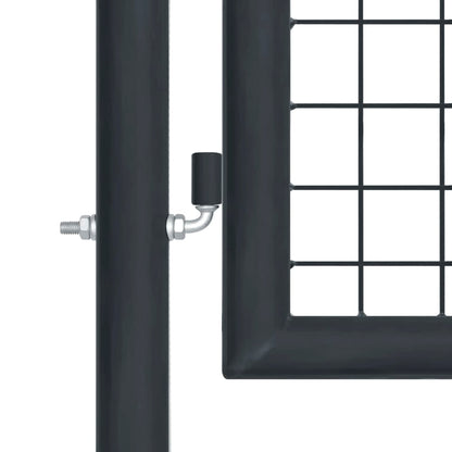 vidaXL Portail en maille de jardin Acier galvanisé 400 x 150 cm Gris