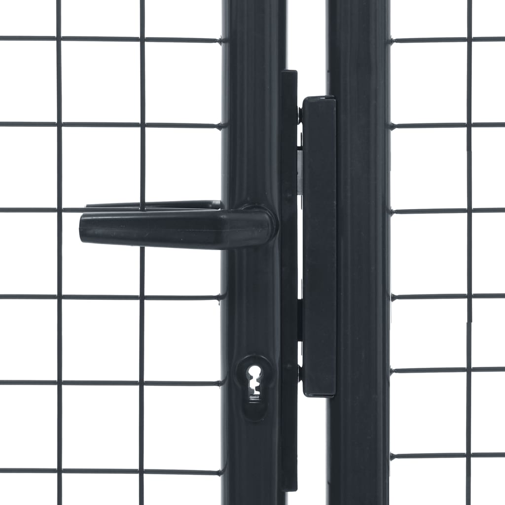 vidaXL Portail en maille de jardin Acier galvanisé 400 x 150 cm Gris