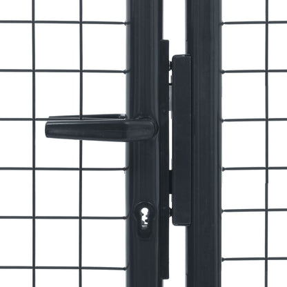 vidaXL Portail en maille de jardin Acier galvanisé 400 x 150 cm Gris
