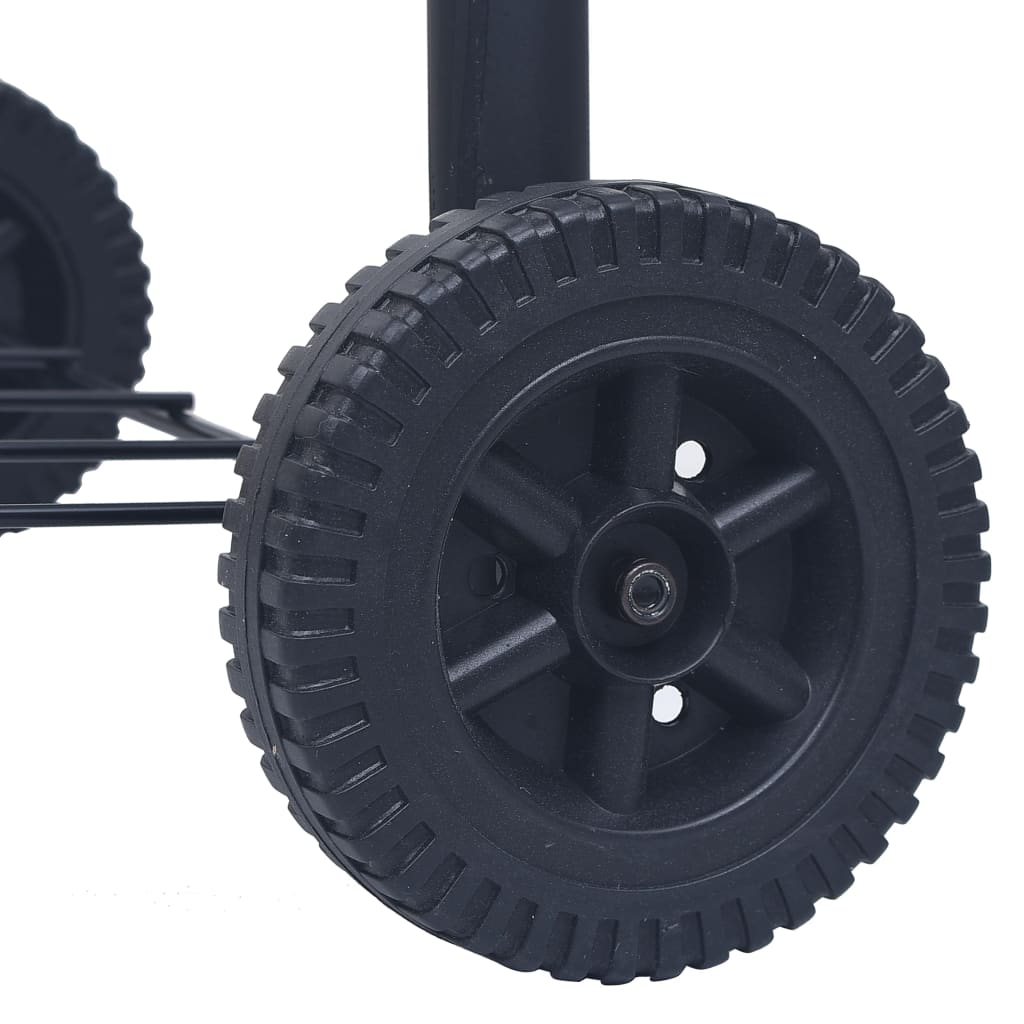 vidaXL Gril barbecue au charbon avec étagère inférieure Noir
