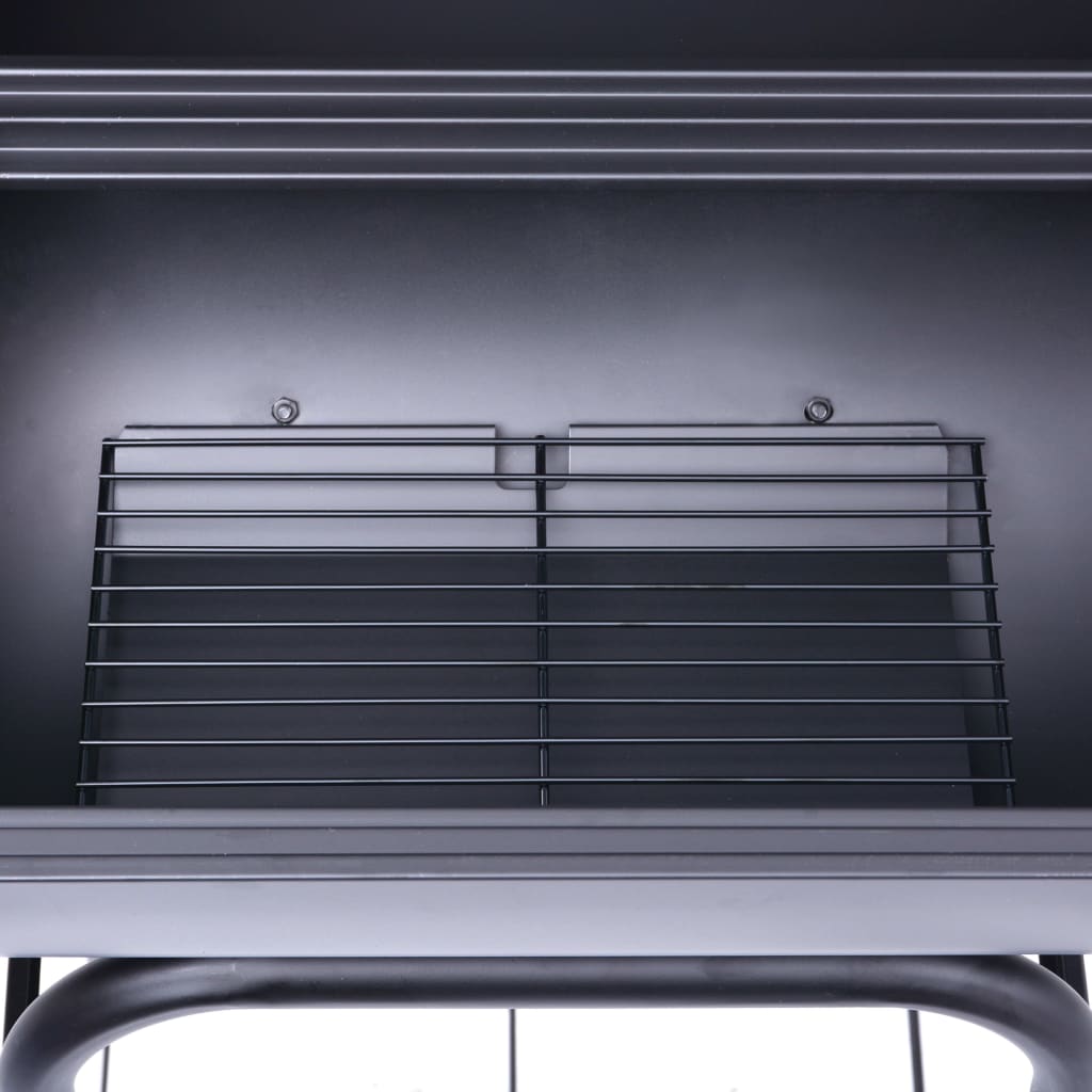 vidaXL Gril barbecue au charbon avec étagère inférieure Noir