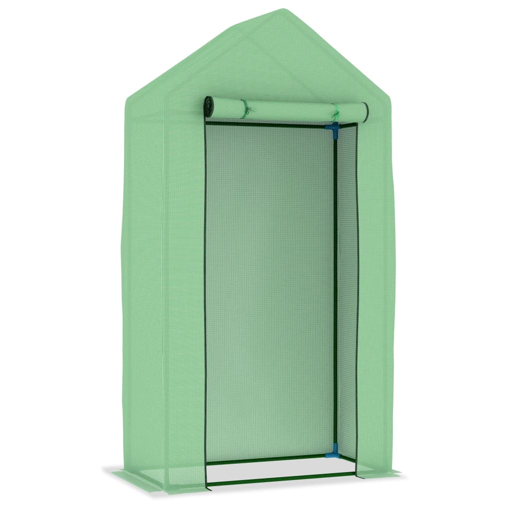 vidaXL Serre avec cadre en acier 0,5 m² 1x0,5x1,9 m