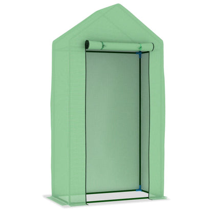 vidaXL Serre avec cadre en acier 0,5 m² 1x0,5x1,9 m