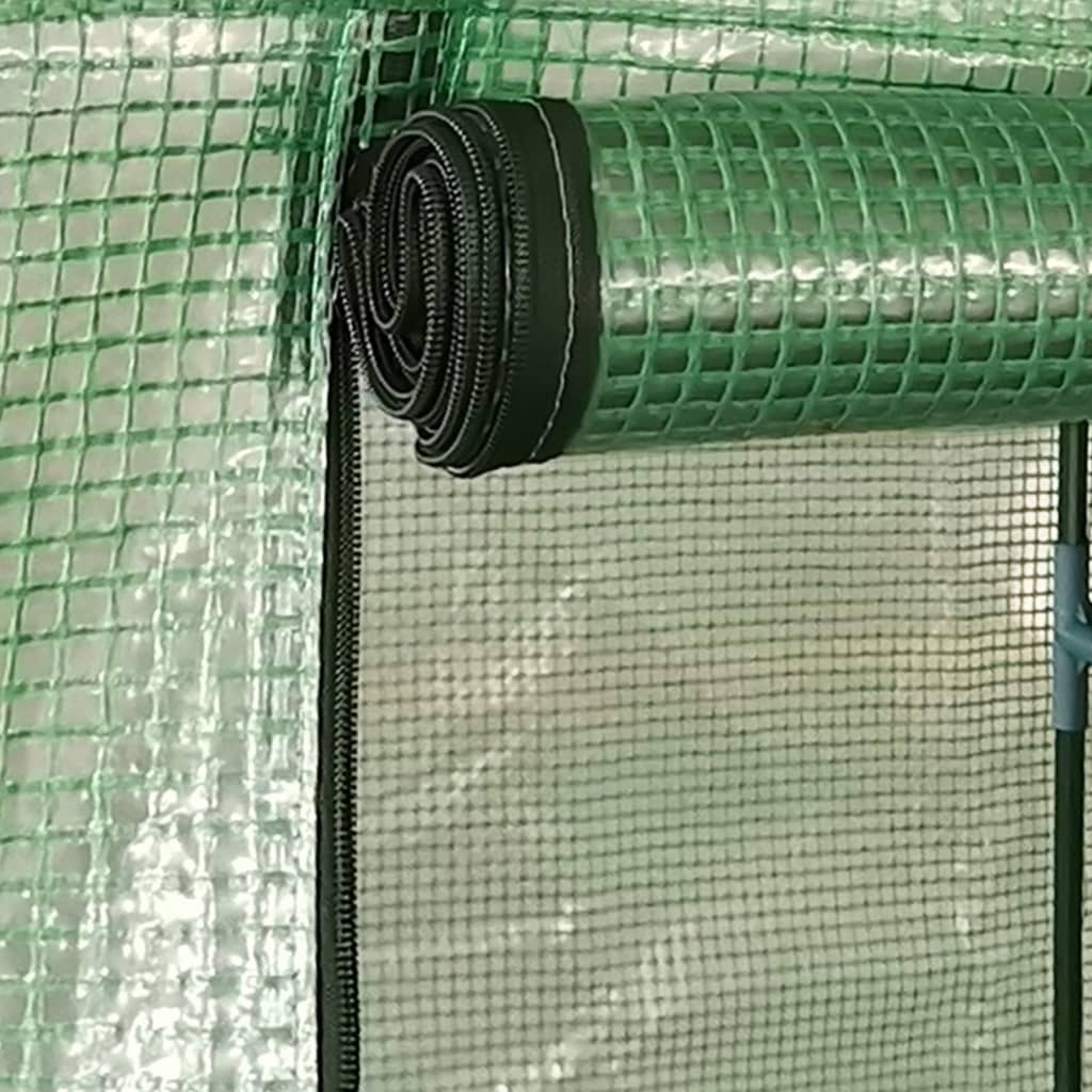 vidaXL Serre avec cadre en acier 0,5 m² 1x0,5x1,9 m