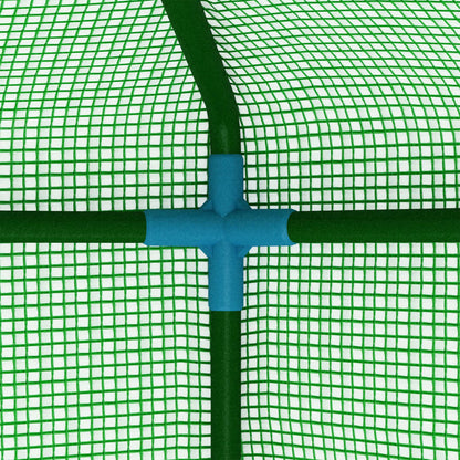 vidaXL Serre avec cadre en acier 0,5 m² 1x0,5x1,9 m