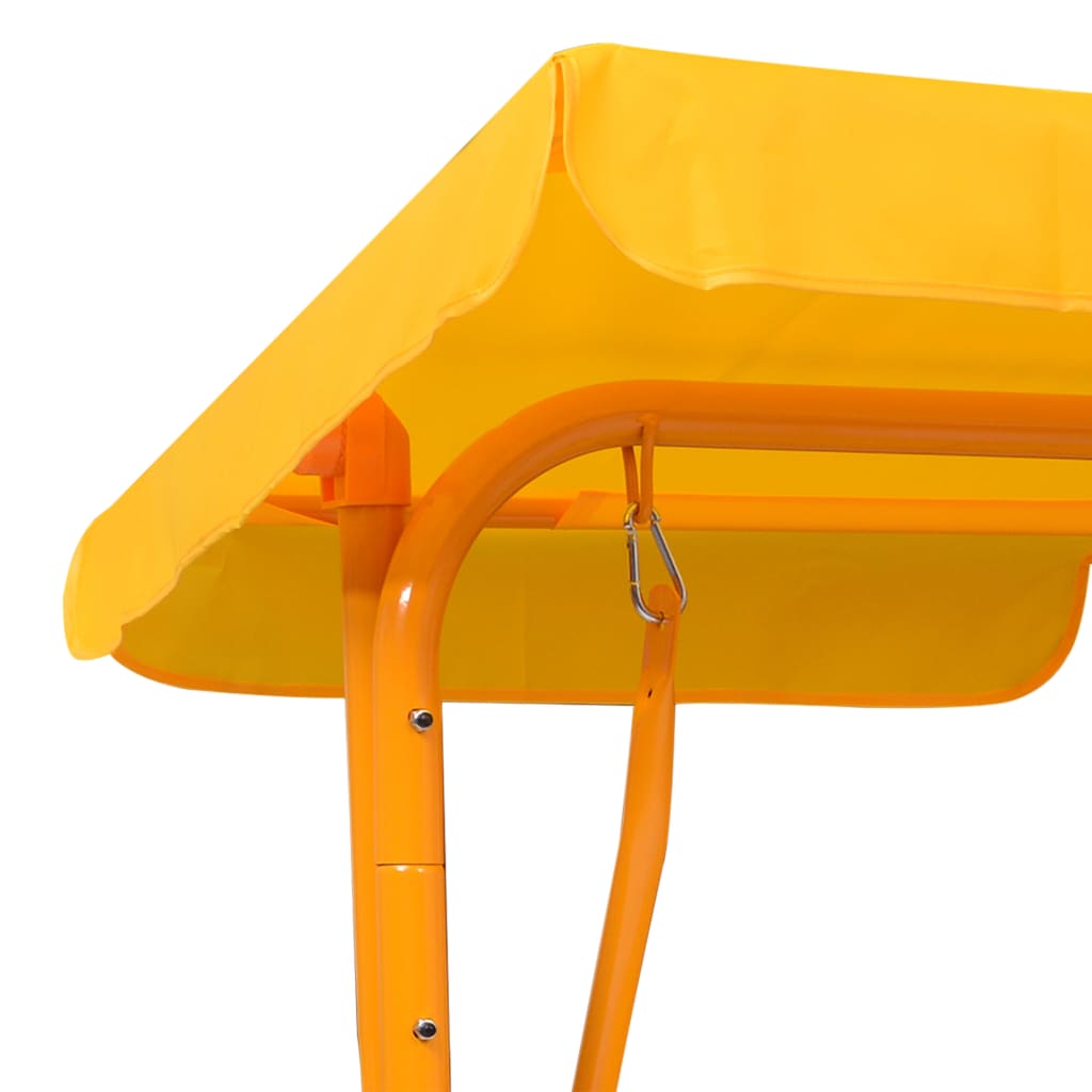 vidaXL Balancelle pour enfants Jaune 115x75x110 cm Tissu