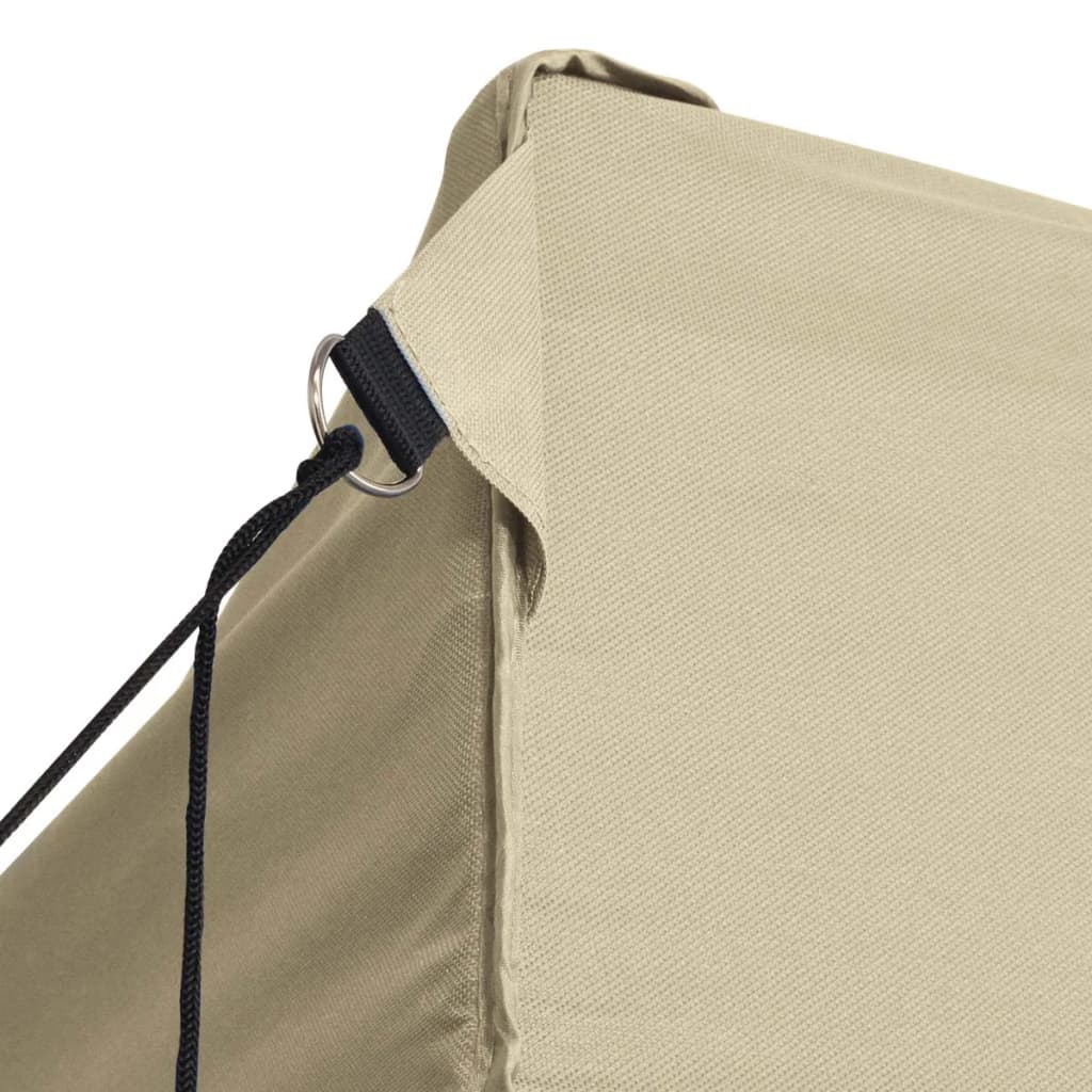 vidaXL Tente de réception pliable avec 3 parois 3x4 m Acier Crème